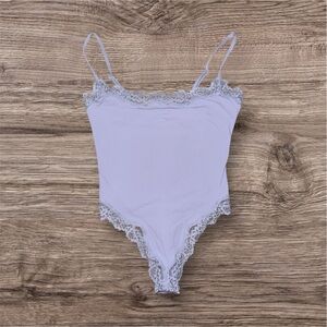 SKIMS Lavender Lace Bodysuit